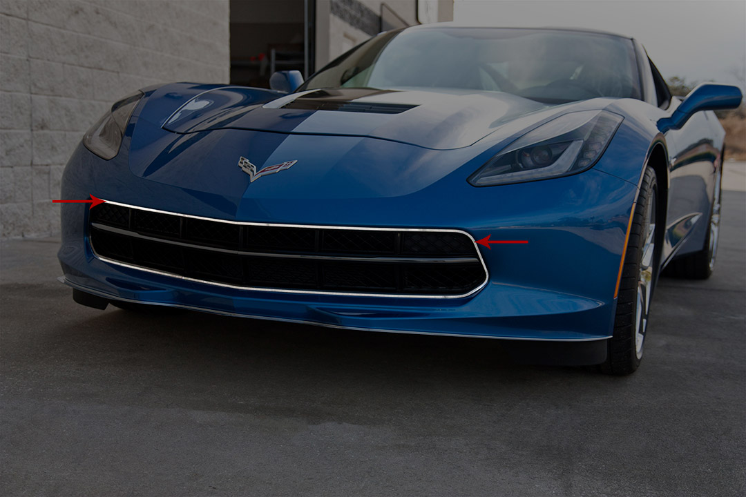 2014-2019 Chevrolet C7 Corvette, Grille Factory Trim Ring, American Car Craft Grille Factory Trim Ring Polished