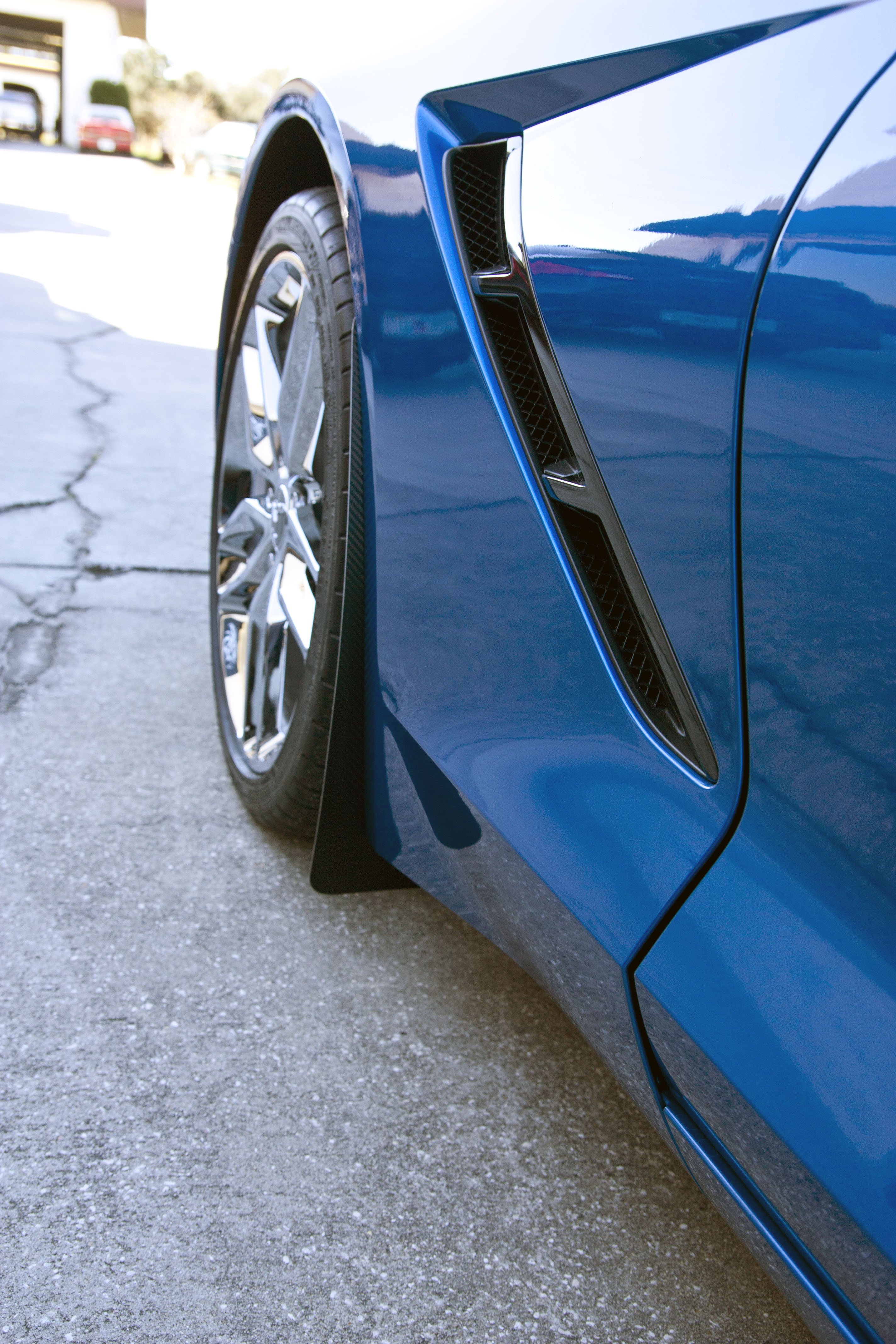 2014-2019 Chevrolet C7 Z06/GS Corvette, Mud Guards, American Car Craft Mud Guards Carbon Fiber Wrapped 2pc REAR ONLY