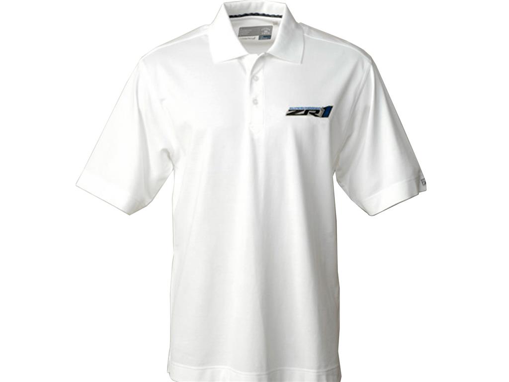 ZR1 Corvette Embroidered Mens Cutter & Buck Chanpinaship Polo, White