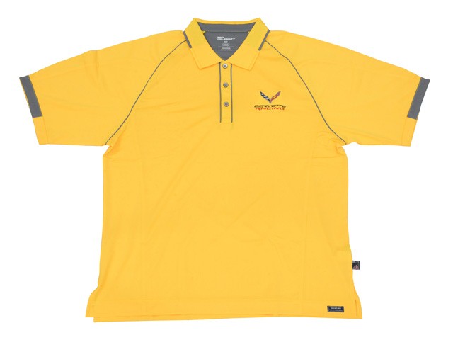 C7 Corvette Racing Aloha Snag Resistant Polo, Graphite edge collar and lined placket