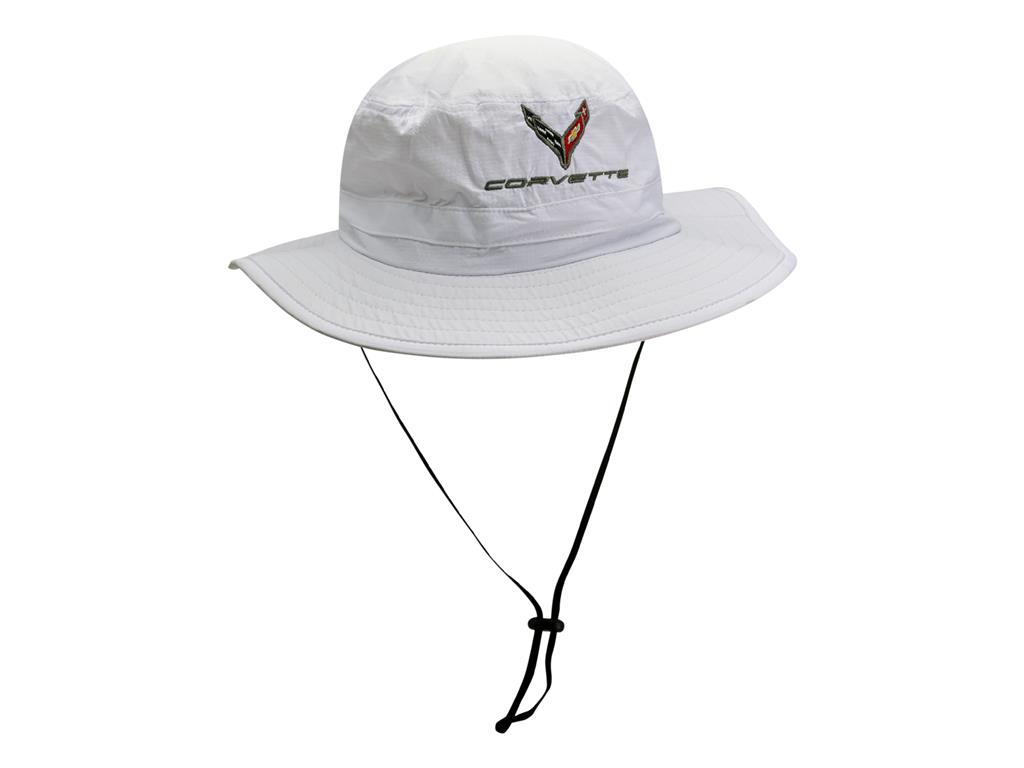 Corvette Bucket Hat-White