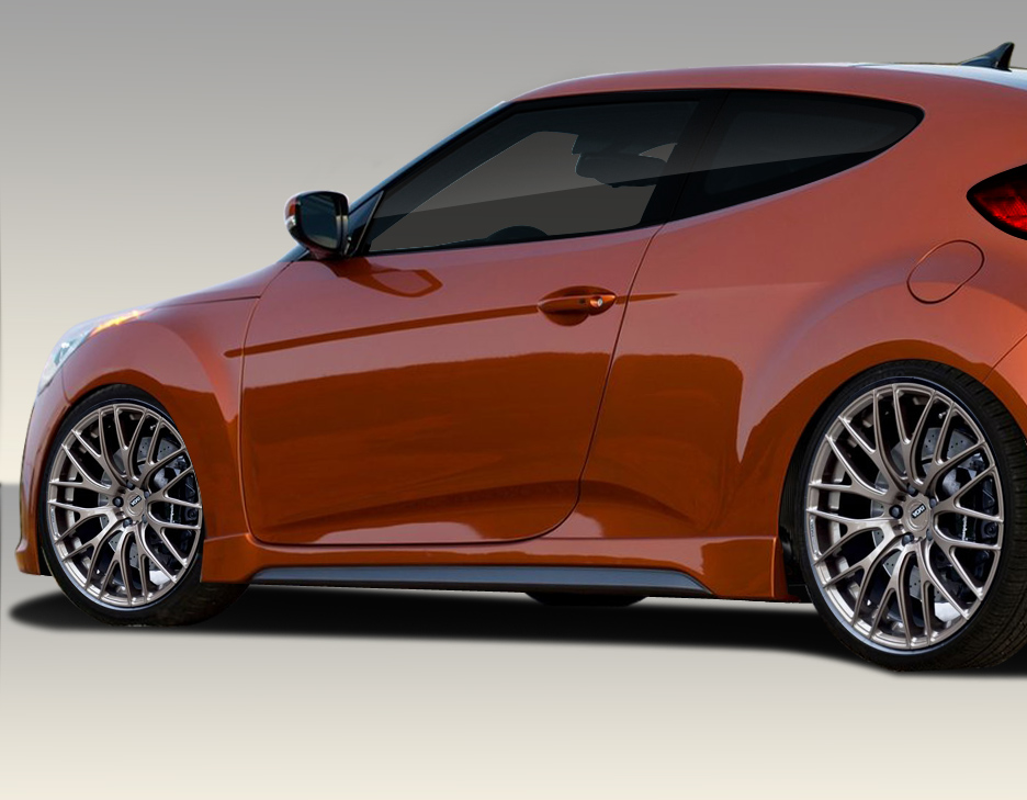 2012-2017 Hyundai Veloster Duraflex Turbo Look Side Skirts Rocker Panels - 2 Pie 2012-2017 Hyundai Veloster Duraflex Turbo Look Side Skirts Rocker Panels - 2 Pie