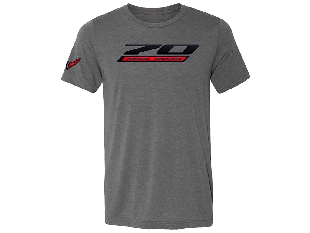 C8 Corvette 70th Anniversary Gray T-Shirt *Specify Size*