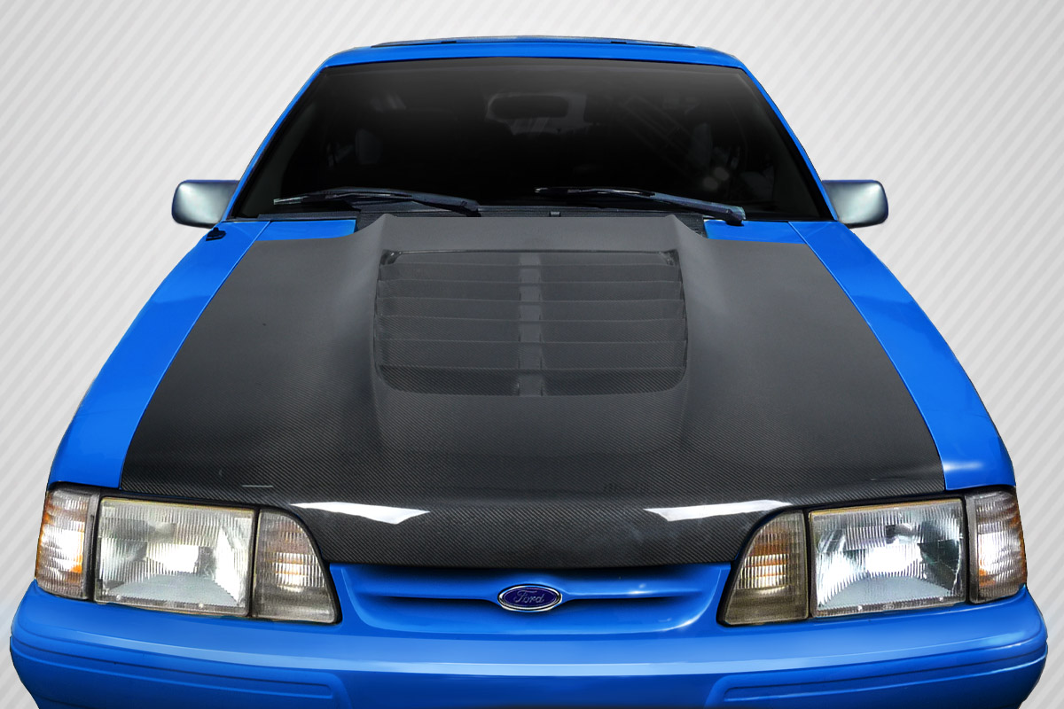 1987-1993 Ford Mustang Carbon Creations GT500 V2 Hood - 1 Piece