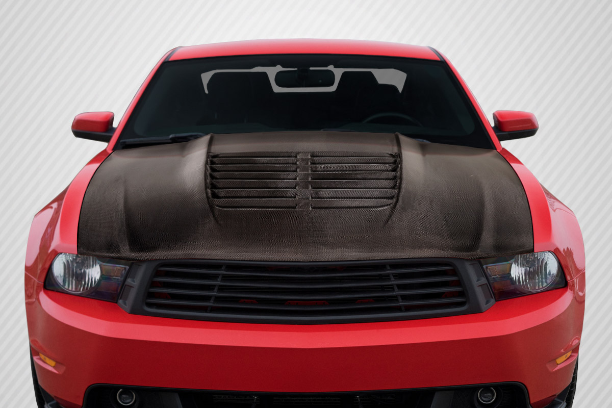 2010-2012 Ford Mustang Carbon Creations GT500 V2 Hood - 1 piece