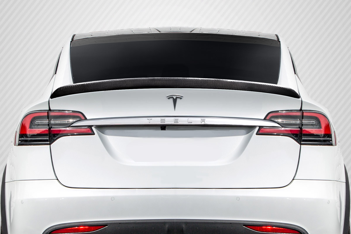 2016-2023 Tesla Model X Carbon Creations High Kick Rear Wing Spoiler - 1 Piece 2016-2023 Tesla Model X Carbon Creations High Kick Rear Wing Spoiler - 1 Piece