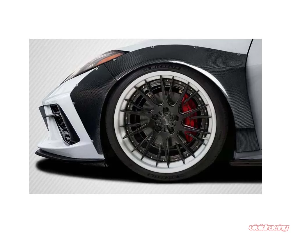 2020-2023 Chevrolet Corvette C8 Carbon Creations Gran Veloce Wide Body Front Fender Flares - 4 Pieces