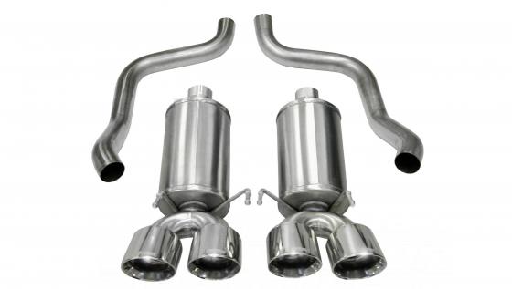 2.5 Inch Axle-Back Xtreme Dual Exhaust 3.5 Inch Tips 09-13 Corvette 6.2L Stainless Steel Corsa Performance