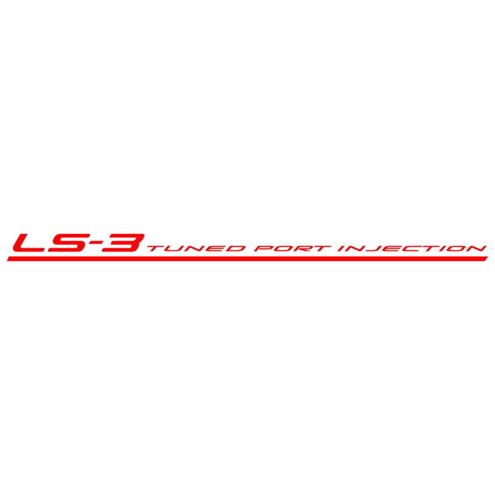 Corvette Vinyl LS3 Tuned Port Injection Decals, Letter Set 2008-2013 C6, Grand Sport