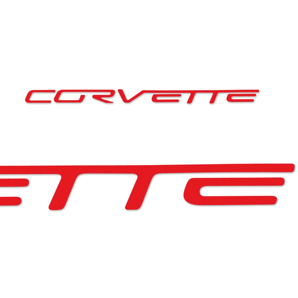 Corvette Vinyl Rear Bumper Insert / Decals Letter Set 2005-2013 C6, Z06, ZR1, Grand Sport