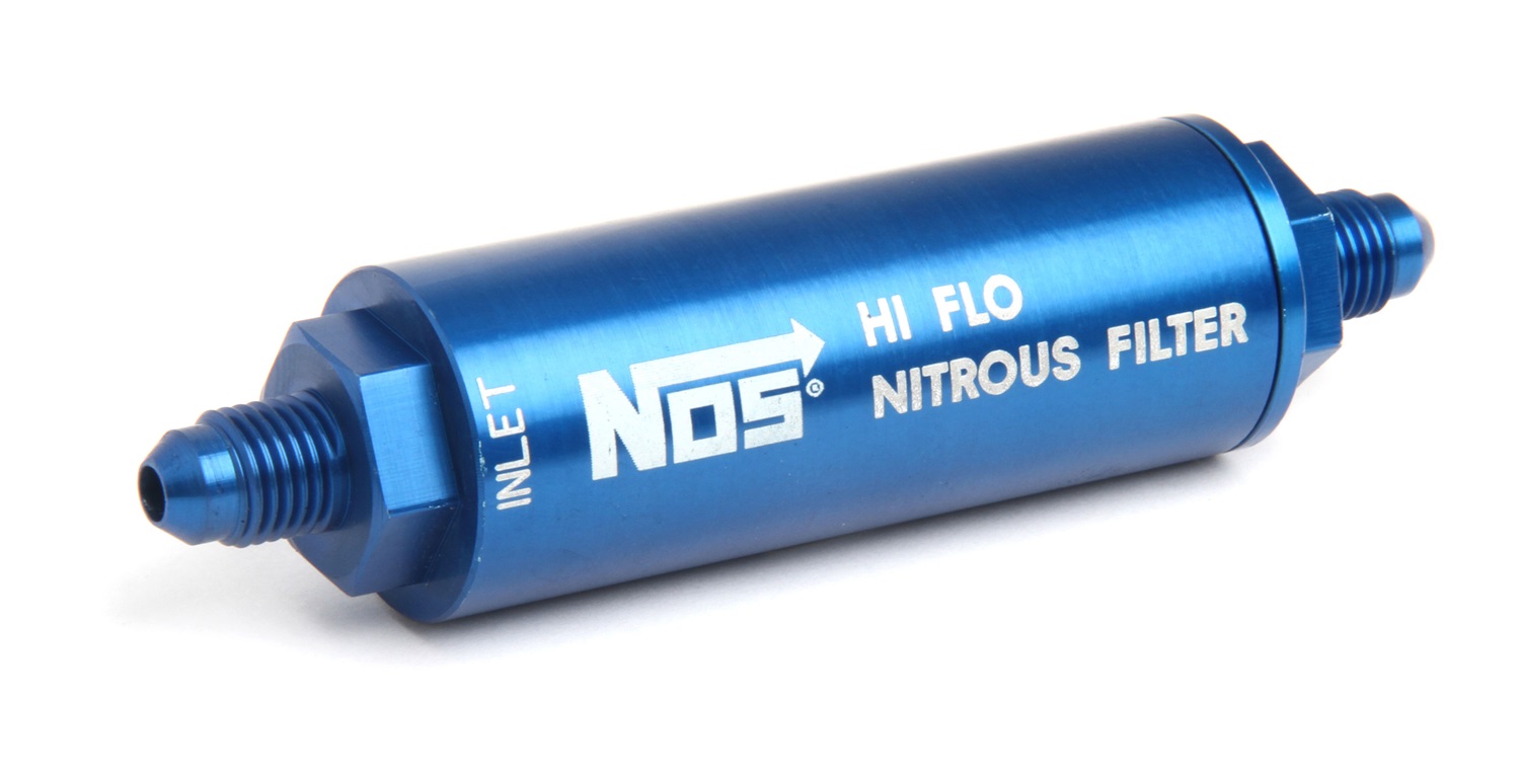 NOS Nitrous Filter, High Pressure, -4AN x -4AN In-Line Billet Aluminum (140 micron)