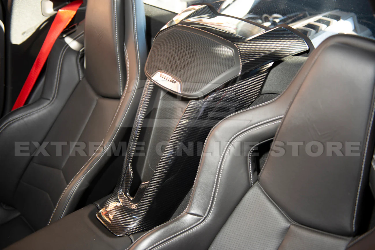 20-24+ Corvette C8 Carbon Fiber Waterfall Console Cover