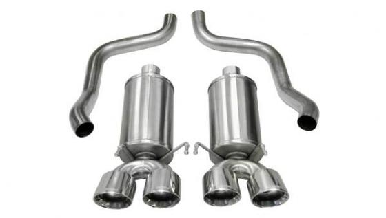 Corvette 2.5 Inch Axle-Back Dual Rear Exit with Twin 4.5 Inch Pro-Series Tips Xtreme Sound 05-07 Corvette 6.0 Liter Corsa Perfor