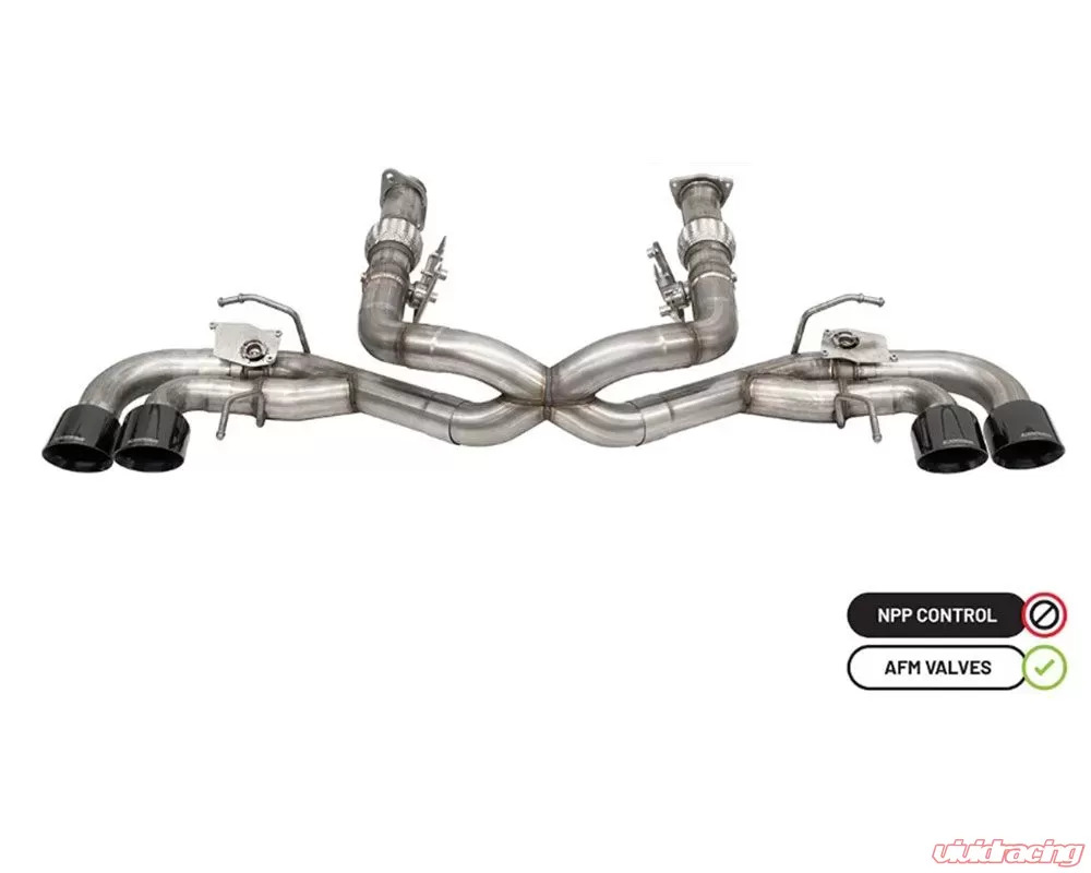 Corsa 3.0" Catback Exhaust w/AFM Valve and Quad 4.5" Black Tips Chevrolet Corvette C8 6.2L V8 2020-2024