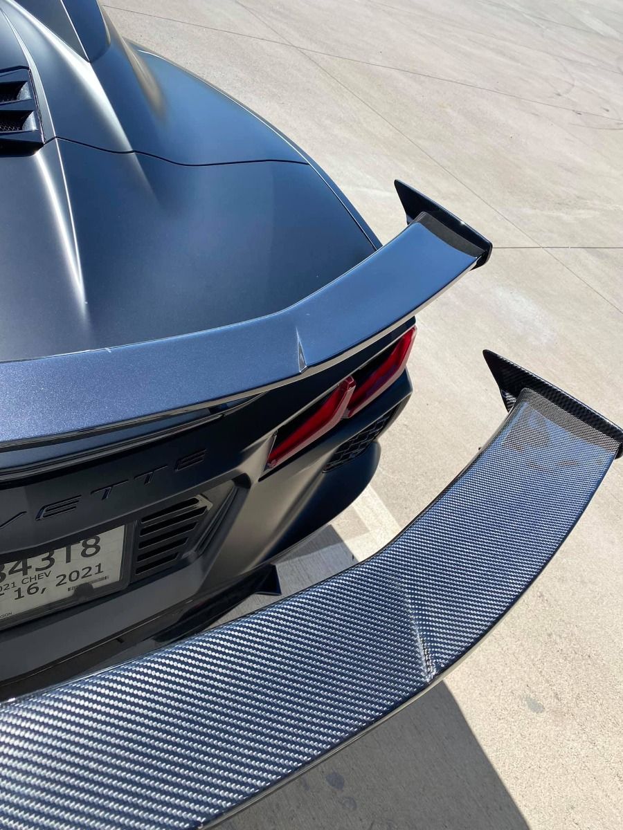 LG Motorsports C8 Corvette Carbon Fiver Rear High Wing Spoiler