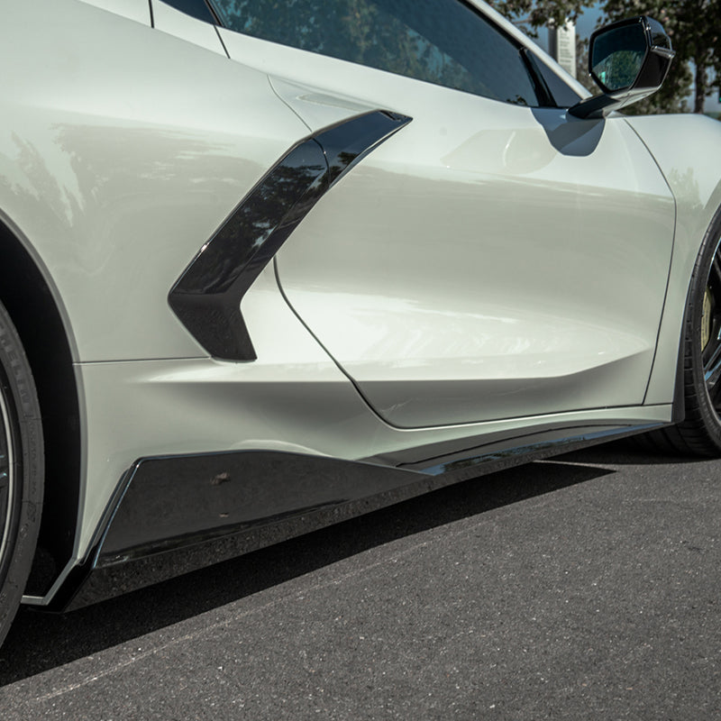 20-25+ C8 Corvette EOS 5VM Side Skirts,  Carbon Fiber