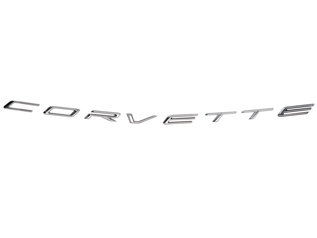 2020-2025 C8 Corvette Satin Chrome Corvette Rear Script Letters