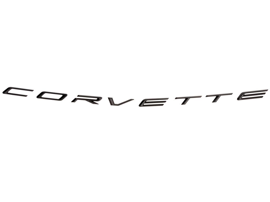 2020-2025 C8 Corvette Black Corvette Rear Script Letters