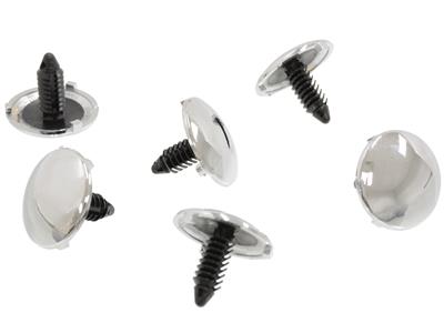 C7 Corvette 14-19 Hood Insulation / Liner Button / Fastener - Chrome ( Set Of 6 )