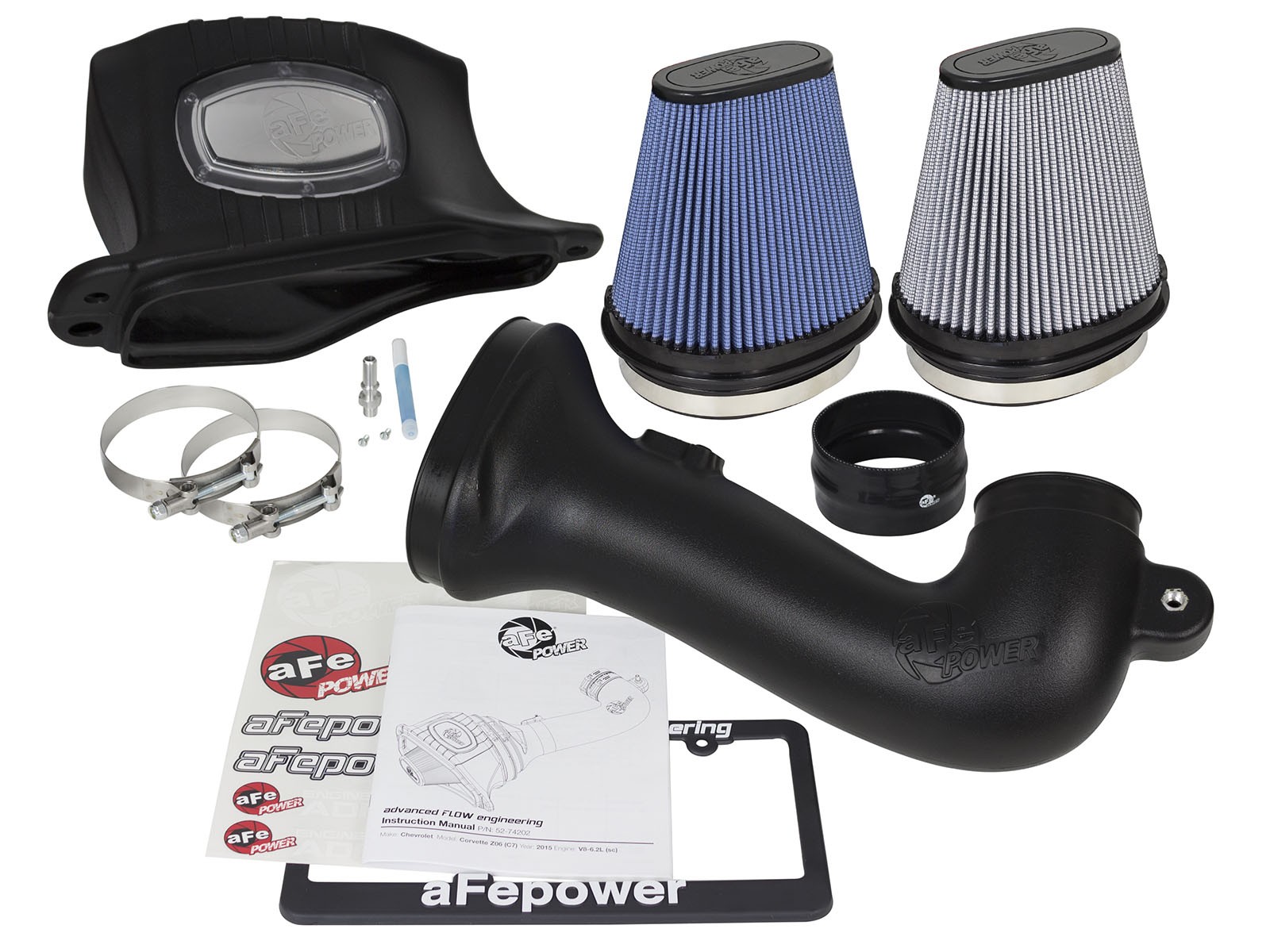 C7 Corvette Z06 LT4 AFE Momentum Cold Air Intake System, AIS P5R/PDS