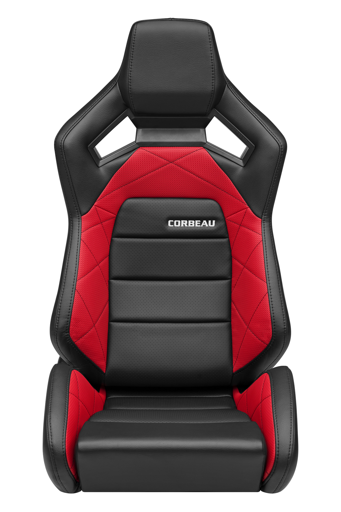 Corbeau Sportline  Racing Seat, RRX Black, Red HD Vinyl, 55070PR, PAIR