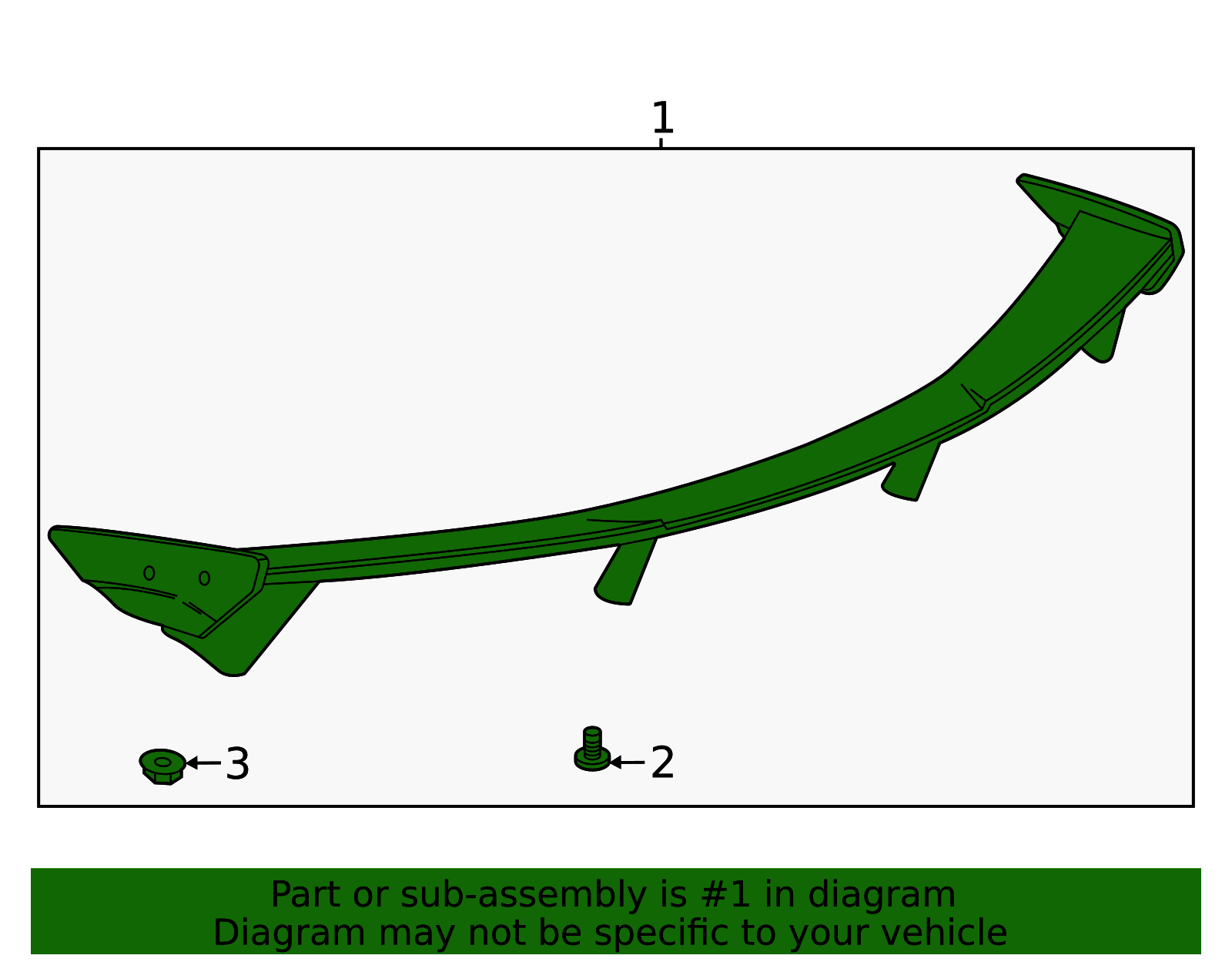 2025+ Corvette C8 Z51 Mid Wing Spoiler, Fits all models, GM OEM part 85664180