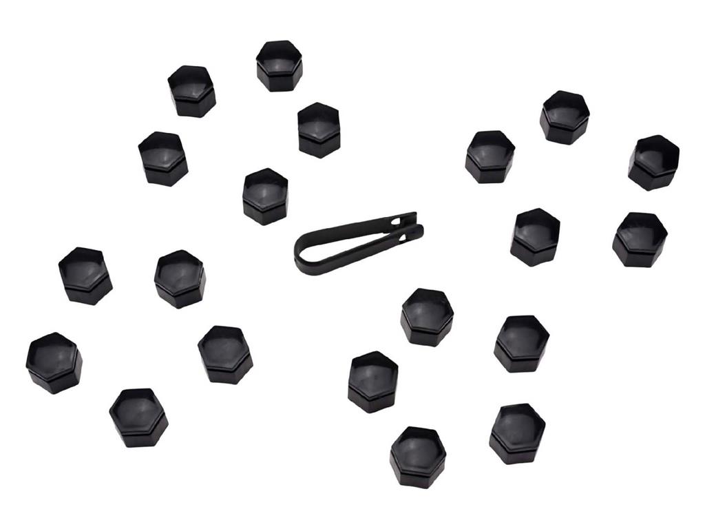 2020-2025 C8 Corvette Black Wheel Lug Nut Caps-Set Of 20