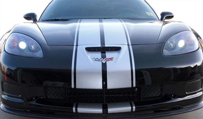 C6 Corvette, for Grand Sport, Z06 & ZR1 Fog Light Blackout Kit - 06-13