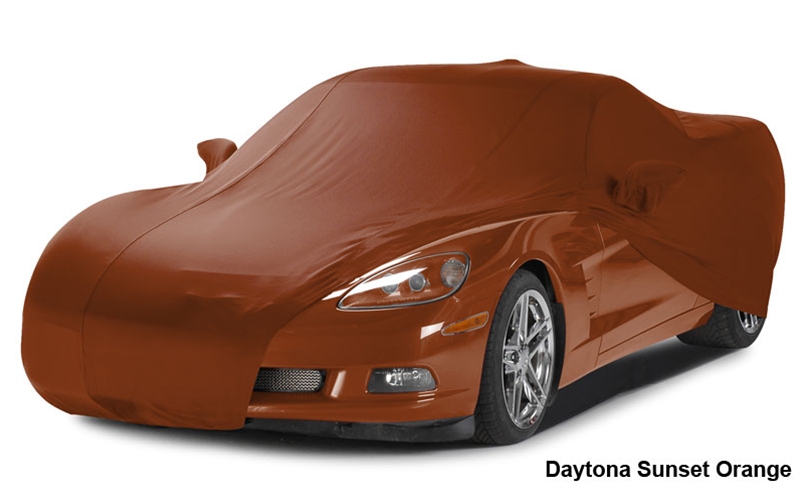 Corvette Color Match Car Cover C6,Z06,ZR1 and Grand Sport, Daytona Sunset Orange