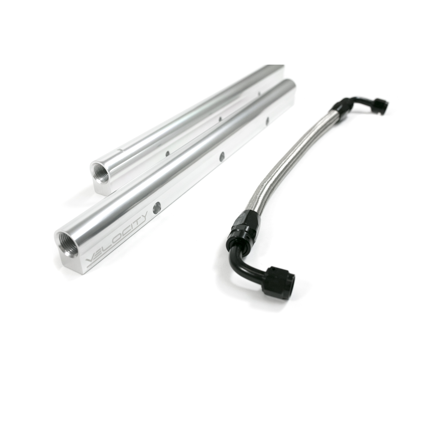 GM LS7 TSP Velocity Silver Billet Aluminum Fuel Rails w/ Crossover Pipe