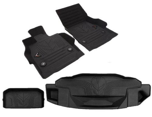 C8 Corvette Stingray Premium Floor and Cargo Liner Set (Convertible), Set of 4