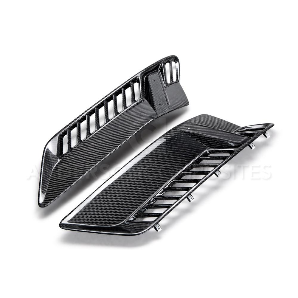 2015-2018 Chevrolet Corvette C7 Z06 / Grand Sport Carbon Fiber Front Side Fender Vents, Pair