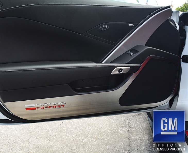C7 Corvette, 2014-19, Grand Sport, ZDoor Guaeds 2 pcs, Stainless Steel w/Logo