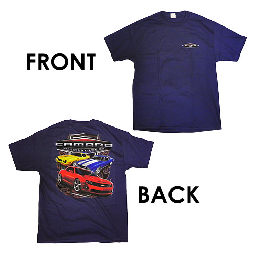 Camaro Legend Lives On Navy Tee -L -