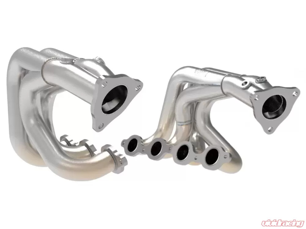 aFe POWER Twisted Steel 304 Stainless Brushed Headers Chevrolet Corvette C8 V8 6.2L 2020-2023