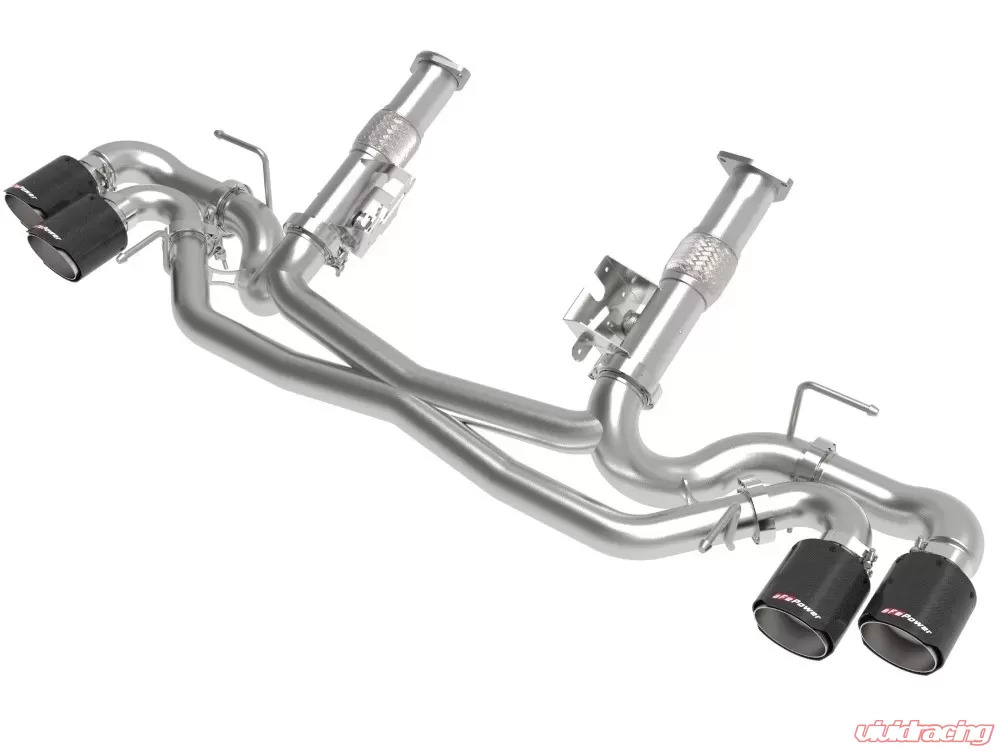 aFe POWER Mach Force-XP Catback Exhaust System w/ Carbon Fiber Tips Chevrolet Corvette C8 V8 6.2L 2020