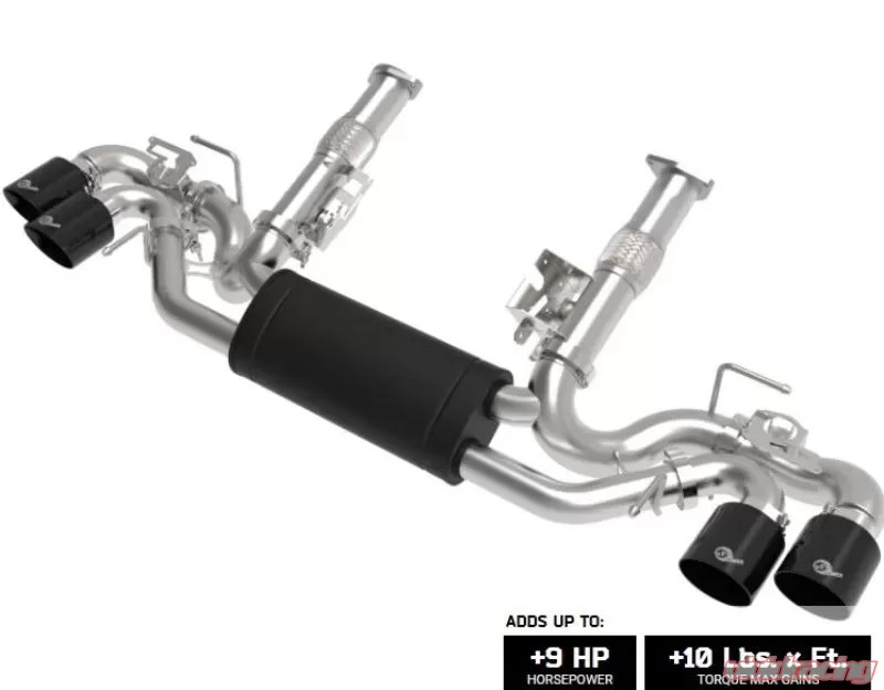 aFe POWER Mach 304 Stainless Catback Exhaust w/ Black Muffler (w/ NPP) Chevrolet Corvette C8 V8 6.2L 2020-2023