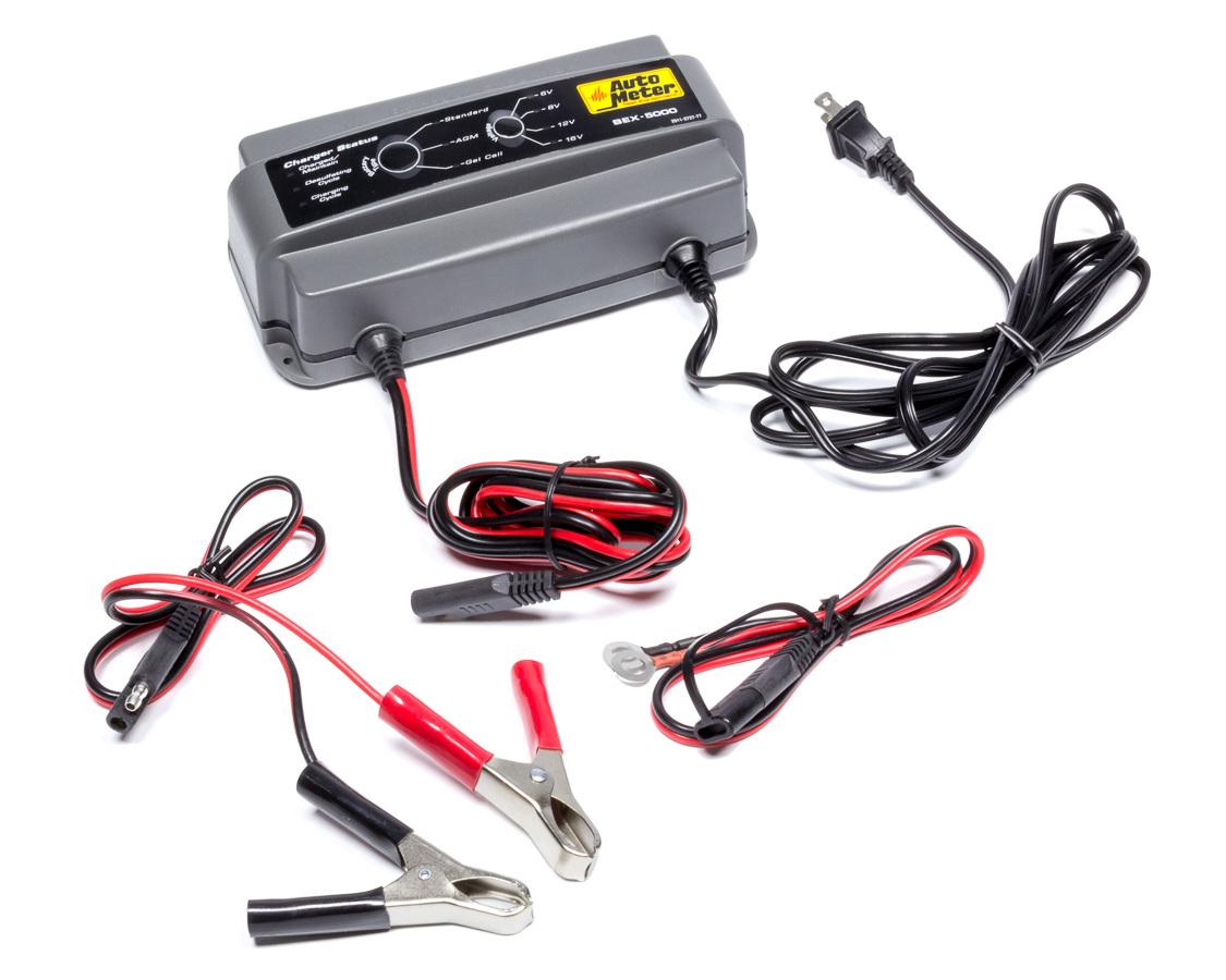 Auto Meter Battery Charger, Battery Extender, 16V, 5 amp, Each