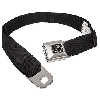 Chevy Logo Seatbelt Buckle Belt w/Black Webbing  -CHEVYSBB