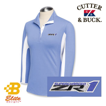 ZR1 Corvette Ladies Cutter&Buck 3/4 Sleeve Polo XX Large -BDZREP8002