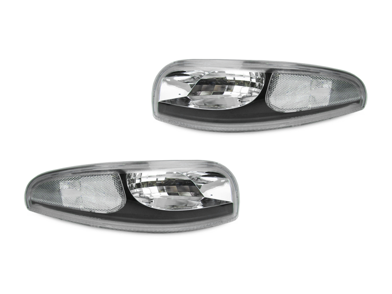 C5 Corvette DEPO Housing Crystal Clear Front Bumper Turn Signal Light Set 1997-2004 C5 & Z06