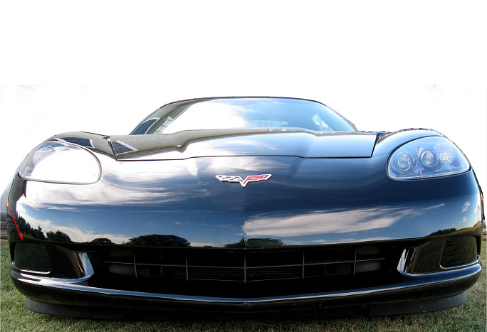 C6 Corvette Acrylic Driving/Fog Light Blackout Kit - 05-13