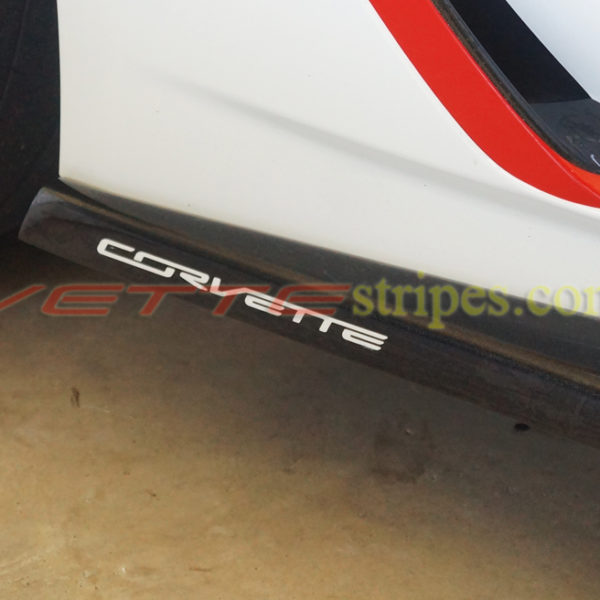 C7 Corvette, Rear Spoiler Lettering  : Corvette, Stingray, Grand Sport, Supercharged Letters Decals