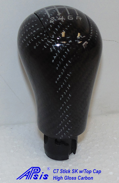 C7 Corvette 14-19 Laminated Carbon Fiber Stick SK Whole Knob Laminate Over Top C