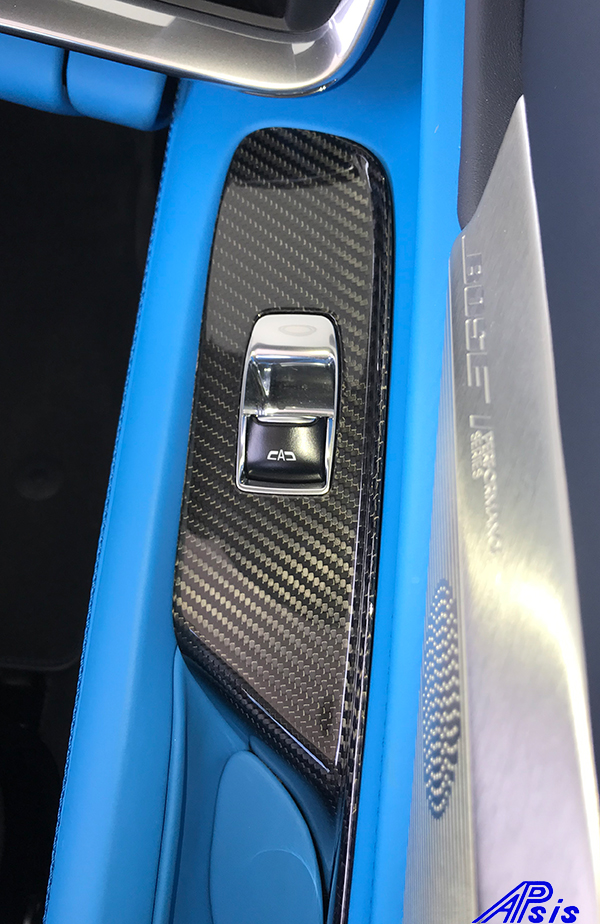 C8 Corvettte 2020+, Passenger Power Window Bezel, High Gloss Carbon Fiber  $428.