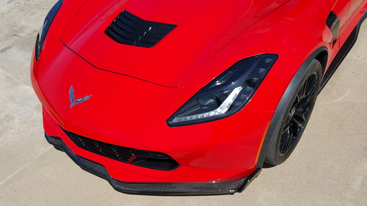 2014- 19 C7 Corvette,  Z06 Front splitter stage-2,  Carbon FLASH