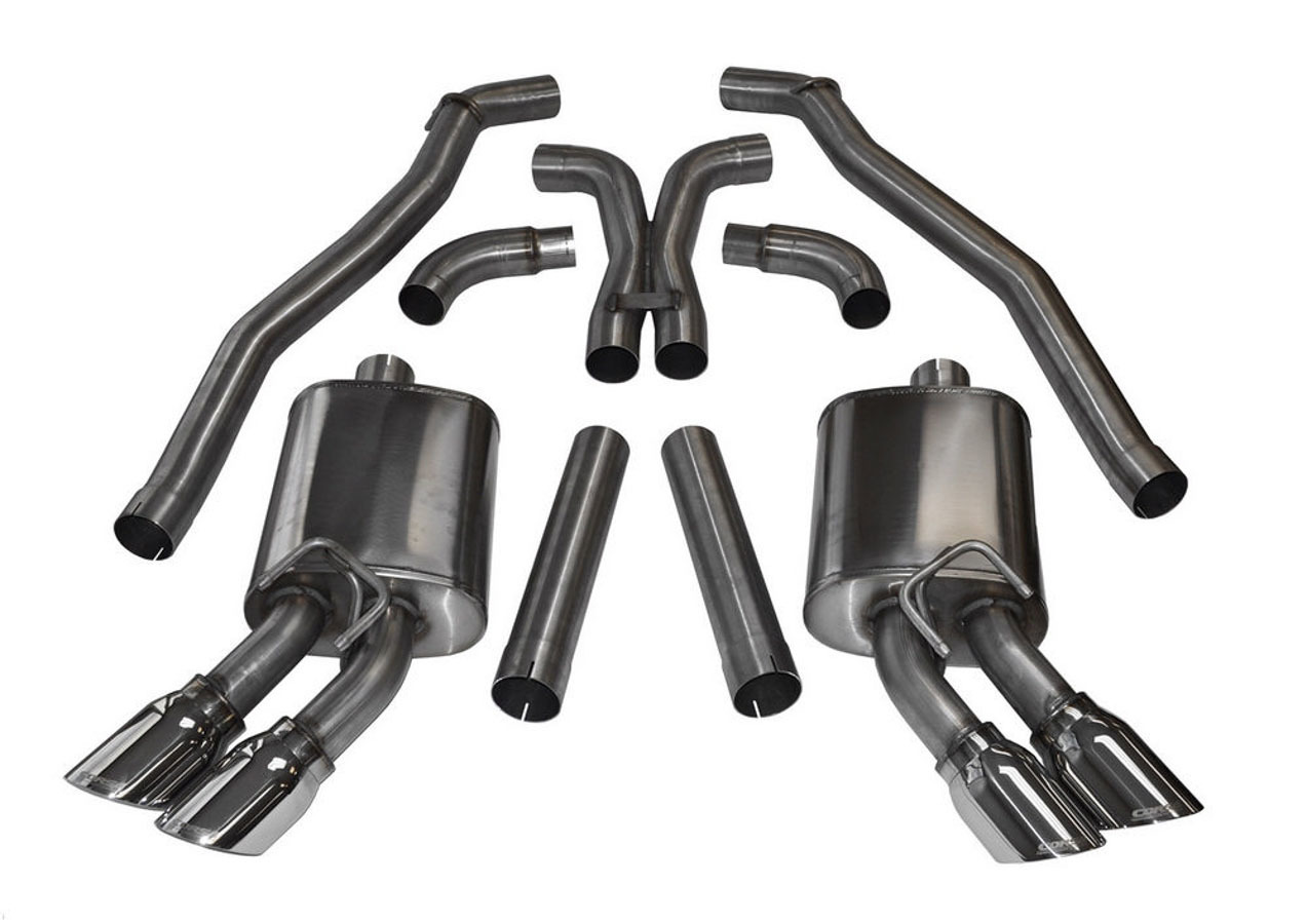 CORSA PERFORMANCE Exhaust System Sport Cat-Back 3 in Diameter Dual Rear Exit Dua