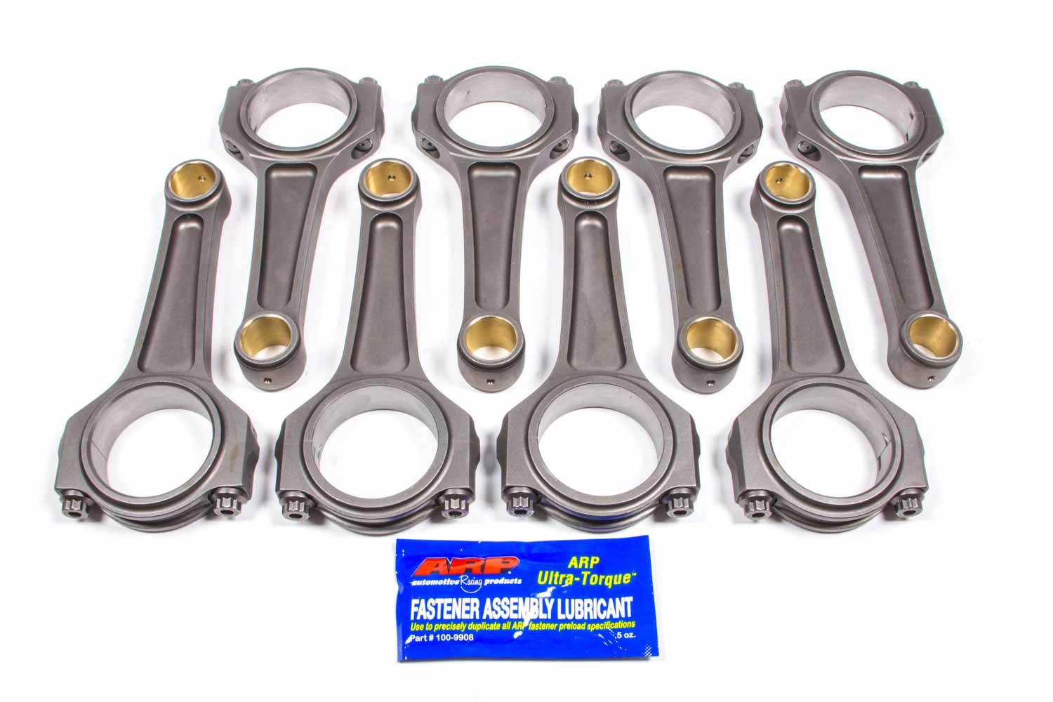 CROWER Connecting Rod, Crowerod, I Beam, 6.000" Long, Bushed, 3/8" Cap Screws, Billet Steel, Small Block Chevy, Set o