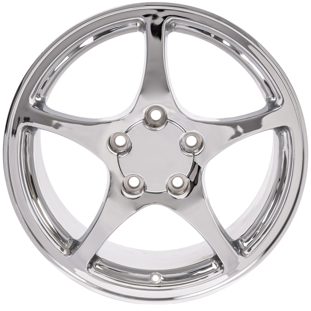 18" Replica Wheel fits Chevy Corvette,  CV05 Chrome 18x9.5