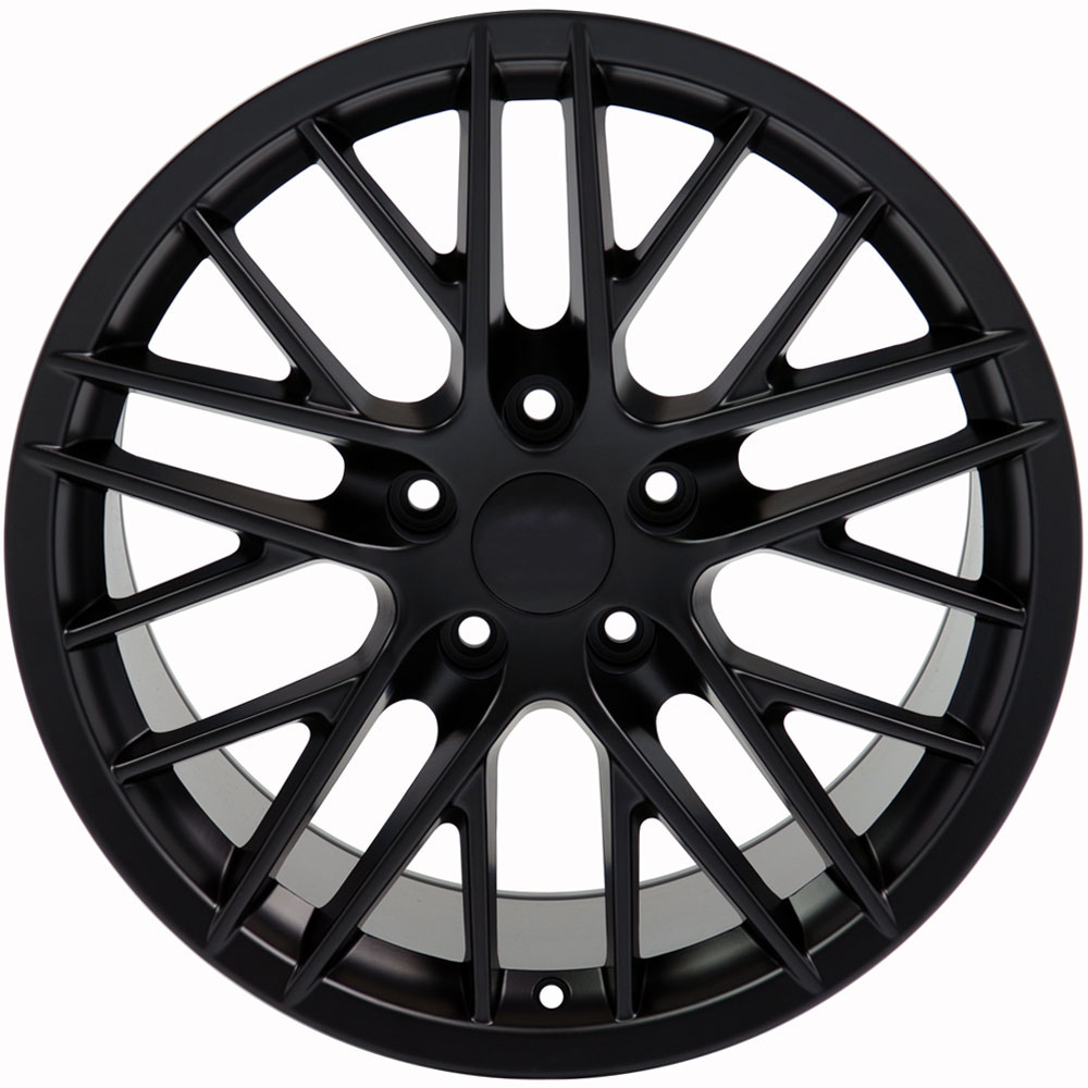 17" Replica Wheel fits Chevy Corvette,  CV08A Satin Black 17x9.5